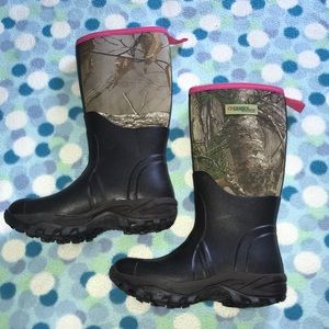 Camo Waterproof Rubber Boots- Almost Brand New**